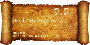 Donáth Diána névjegykártya